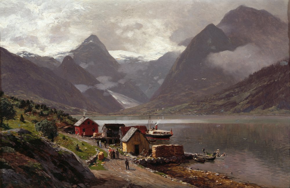 Fjærlands Fjorden Seen from Mundal by Georg Anton Rasmussen