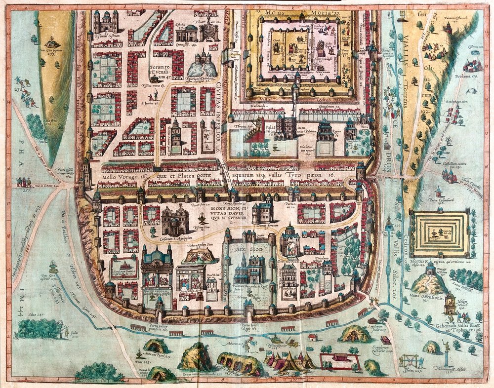 Jerusalem, Israel - in 'Civitates Orbis Terrarum' by Georg Braun ...