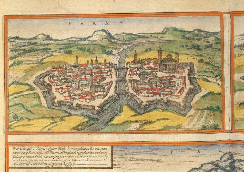 Map of Parma from Civitates Orbis Terrarum