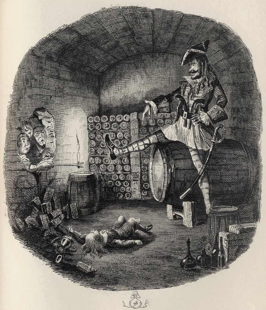 The Buccaneer’s Curse, from ’The Ingoldsby Legends’ by Thomas Ingoldsby, published by Richard Bentley and Son, 1887 by George Cruikshank