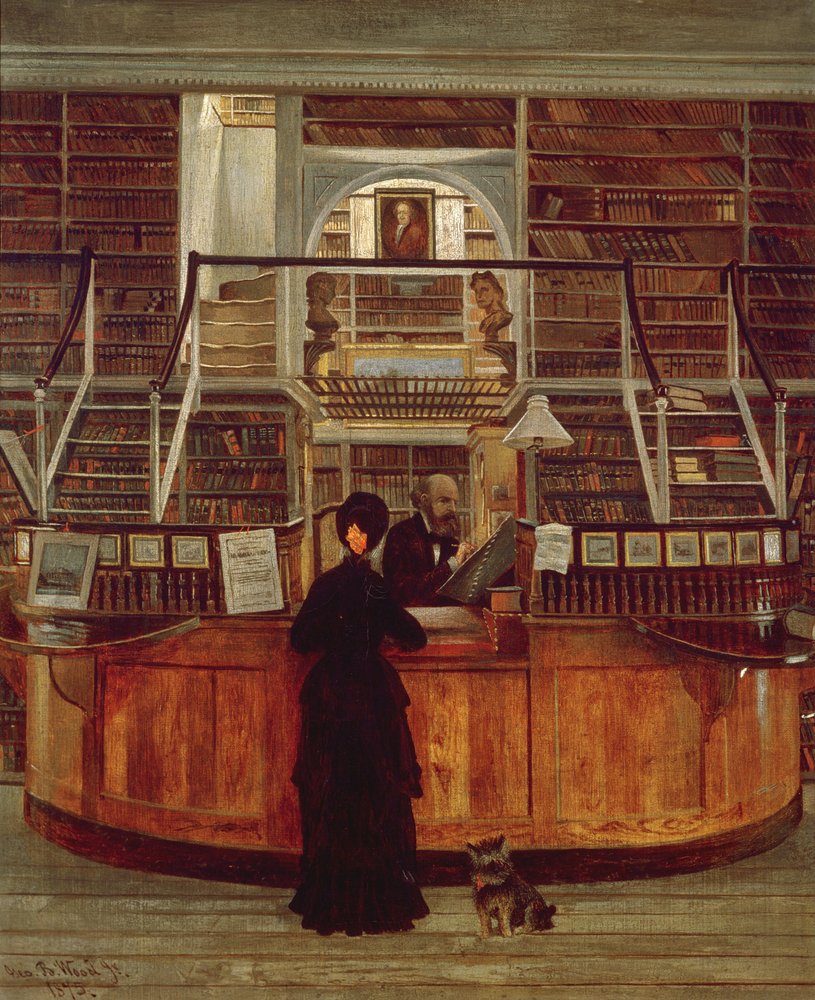 Philadelphia Library, 1875 by George Bacon Wood