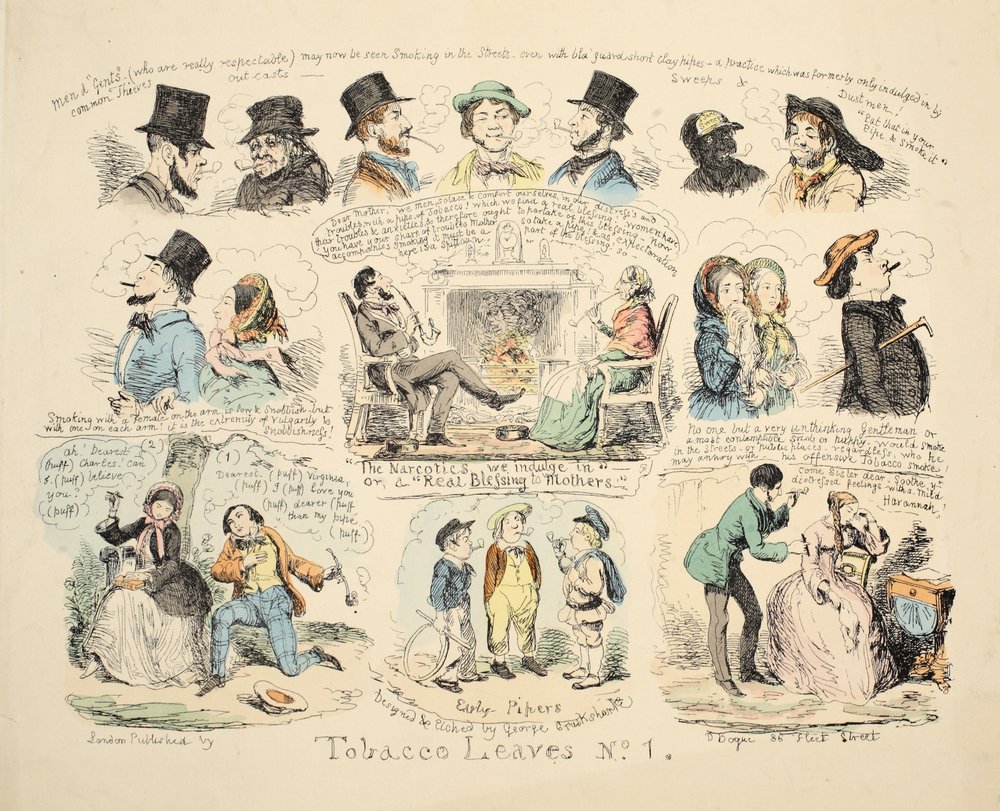 Tobacco Leaves No. 1 by George Cruikshank: Fine art print
