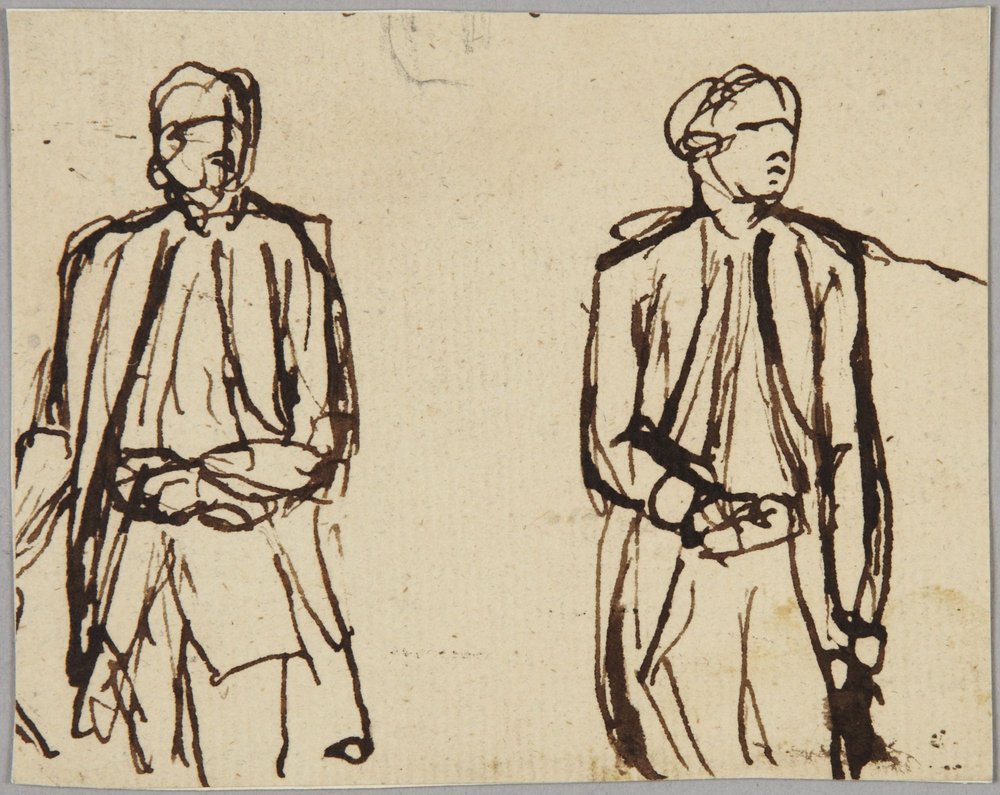 Two Standing Male Figures by George Romney