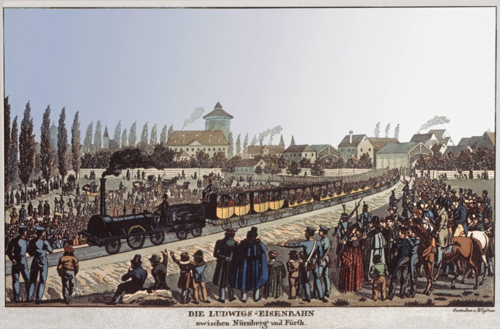 German Railways by German School: Premium art reproduction