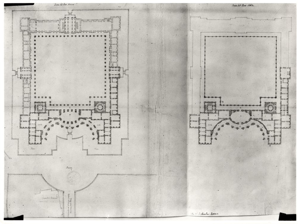 Two Plans for the First Project for the Louvre (from 'Recueil du Louvre')