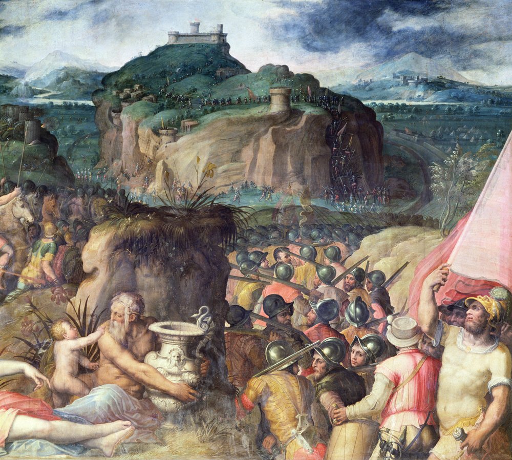 The Siege of San Leo (detail) by Giorgio Vasari