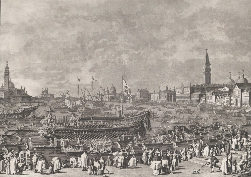 Plate 5: The Doge in the Bucintoro Departing for the Porto di Lido on Ascension Day by Giovanni Battista Brostoloni