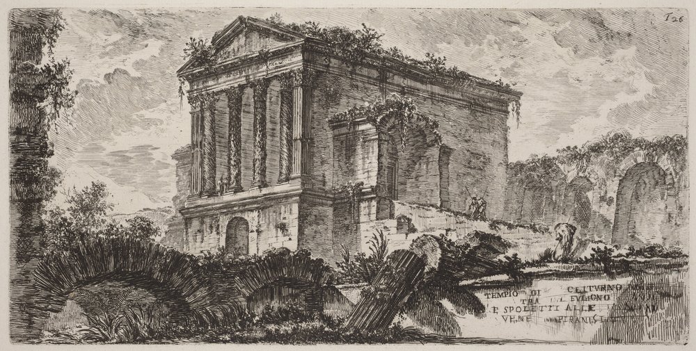 Temple of Clitumnus between Foligno and Spoleto by Giovanni Battista Piranesi