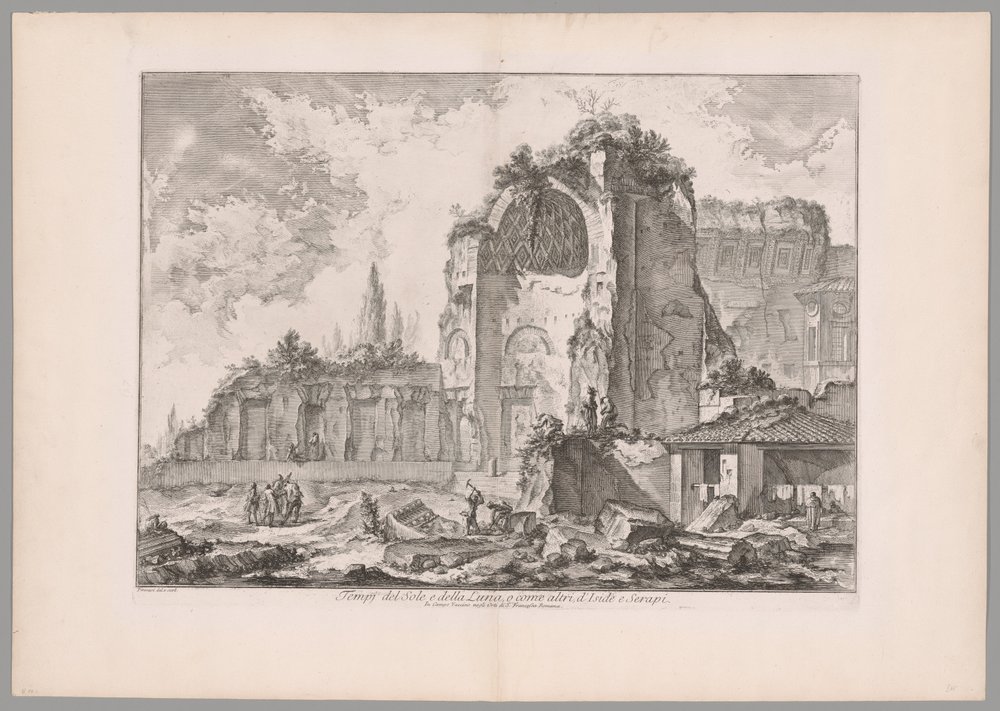 Temple of Sol and Luna, from Views of Rome by Giovanni-Battista Piranesi