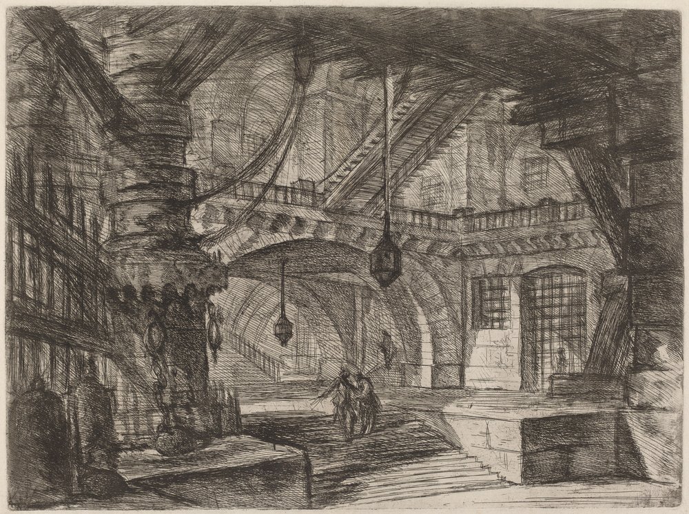 The Pier with Chains by Giovanni-Battista Piranesi