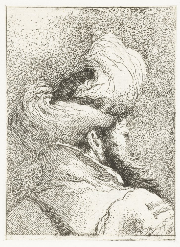 Turkish Man with a Turban by Giovanni Domenico Tiepolo
