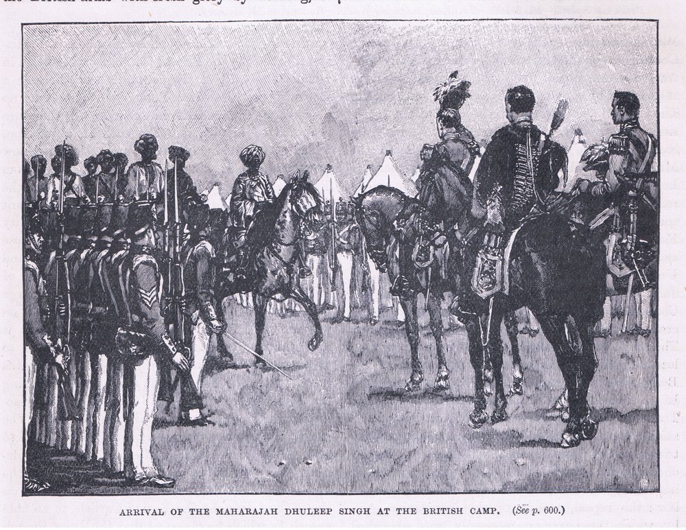 Arrival of the British at Makharajah Dhuleep Singh at the British camp AD 1846 by Gordon Frederick Browne