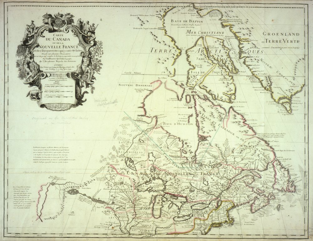 Map of Canada, Published Paris, 1703 by Guillaume Delisle