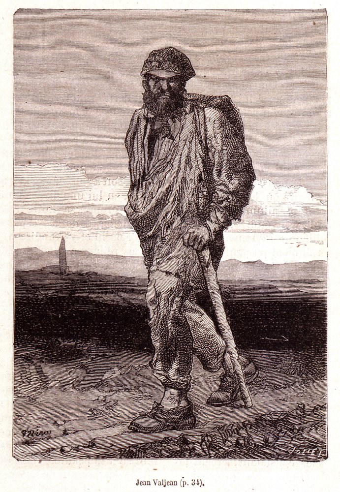 Jean Valjean - in „Les Misérables“ by Victor Hugo, illustrated by Brion, edition Hetzel and Lacroix by Gustave Brion