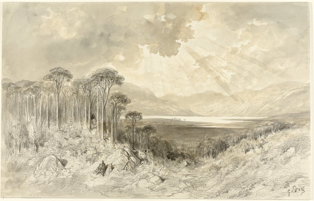Scottish landscape, 1873 by Gustave Dore
