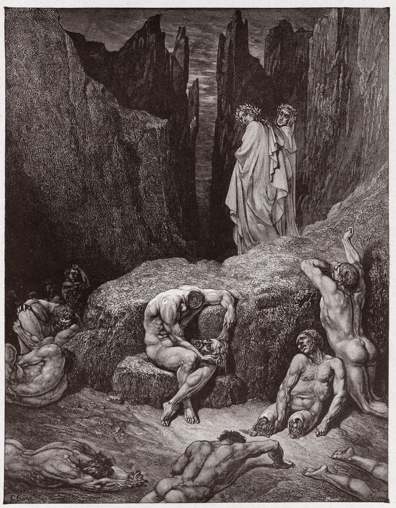 The Divine Comedy, Inferno, Canto 29: Virgil reproves Dante's
