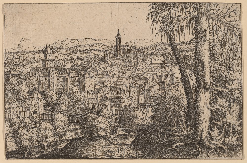 View of Steyr on Enns by Hanns Lautensack