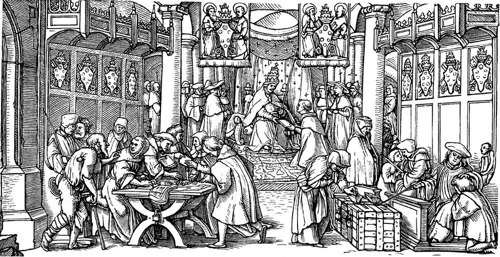The Sale of Indulgences, Detail by Hans Lützelburger