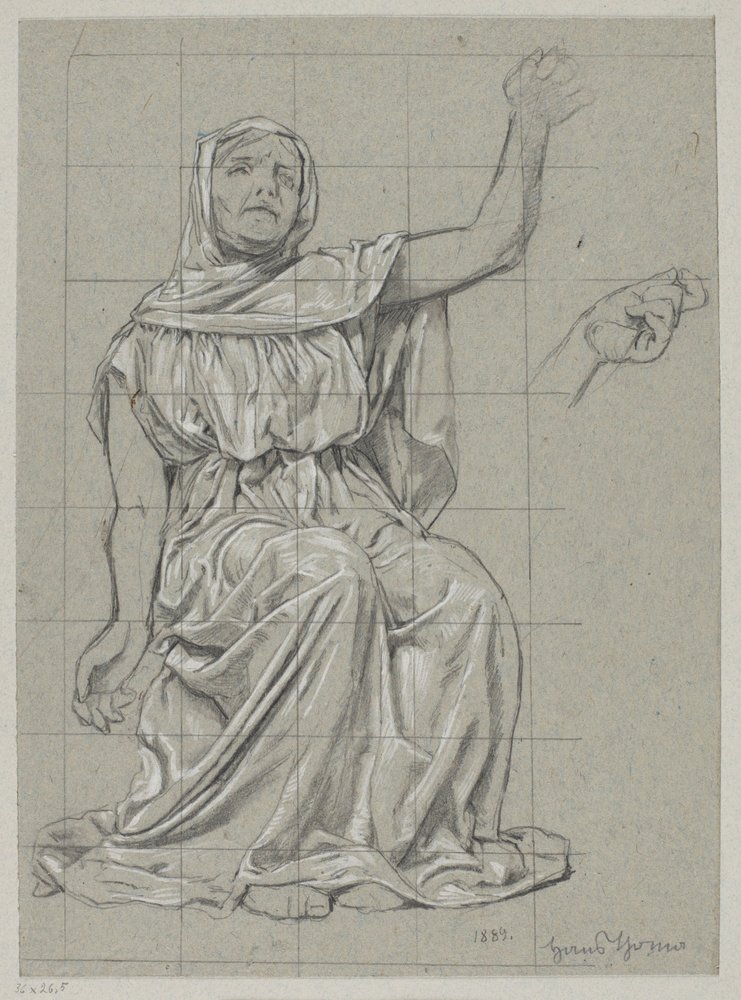 Study of a Figure of One of the Norns by Hans Thoma