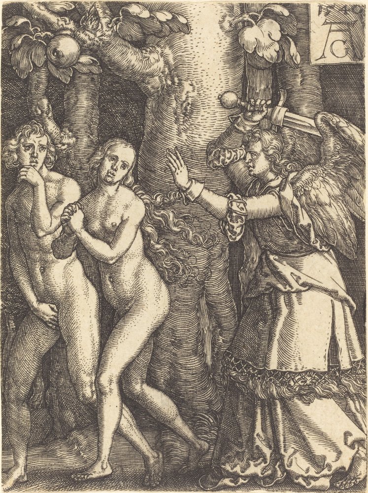 Expulsion from Paradise by Heinrich Aldegrever
