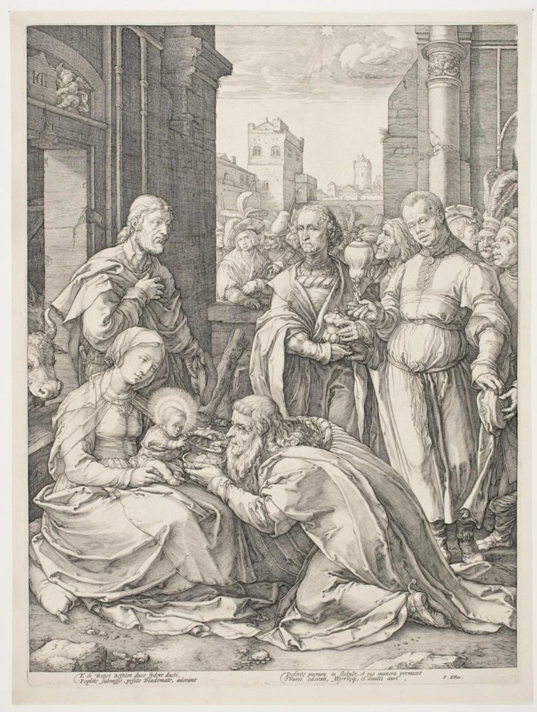 Adoration of the Magi by Hendrick Goltzius: Fine art print