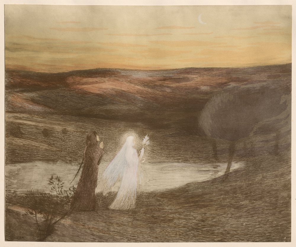 Dante meet Beatrice by Henri Martin