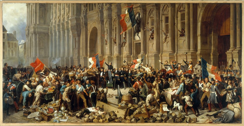 Lamartine Refusing the Red Flag in Front of the Hôtel de Ville, circa 1848 by Henri Philippoteaux