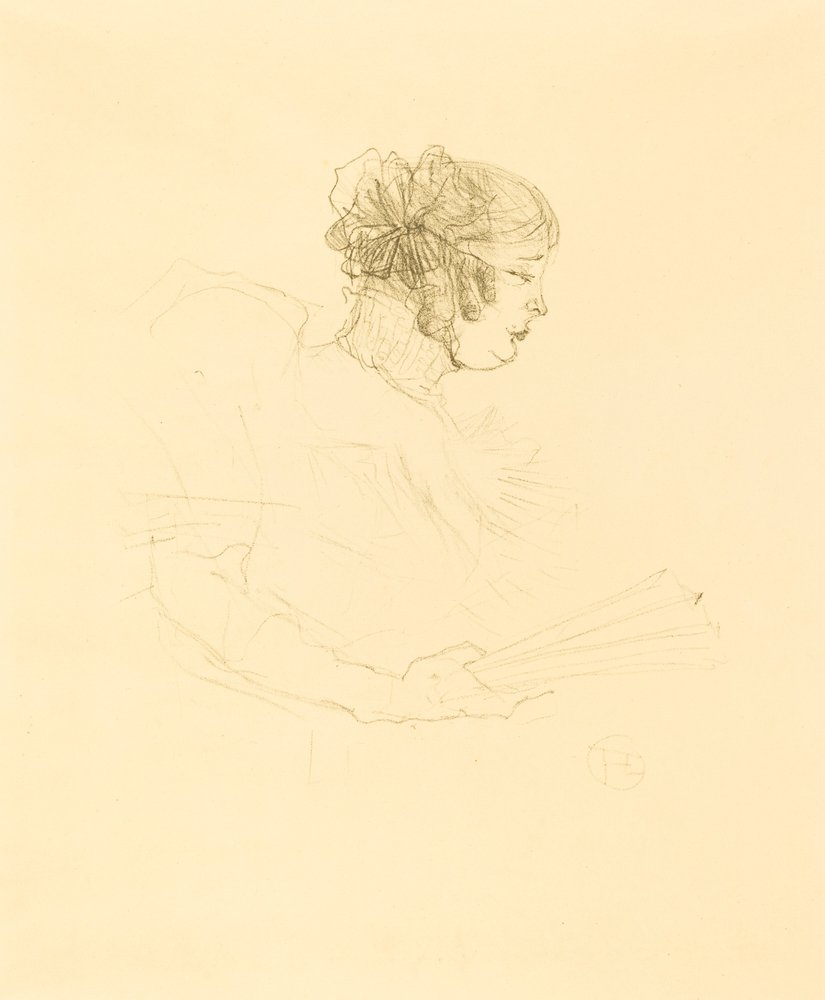 Luce Myres in Profile, 1895 by Henri de Toulouse-Lautrec
