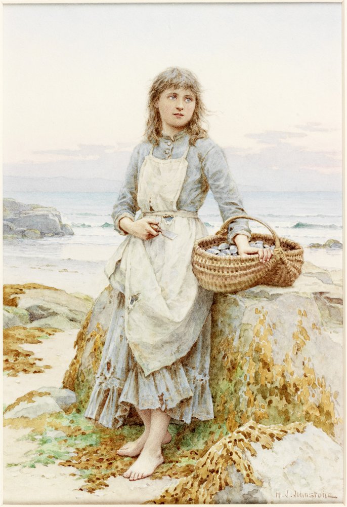 The Mussel Gatherer by Henry James Johnstone