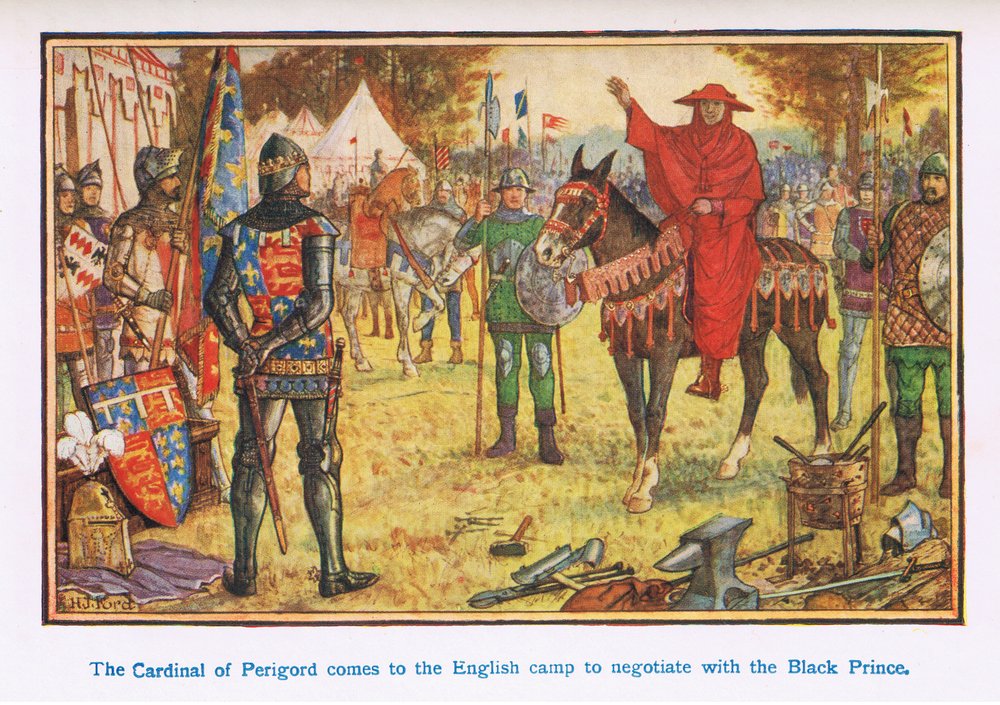 The Cardinal of Perigard Comes to the English Camp to Negotiate with ...
