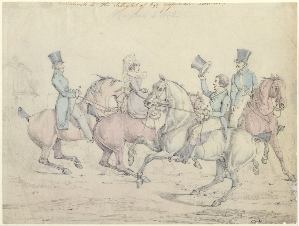 Morning Ride, Original Drawing for Plate 12 of 'Scenes in the Life of ...