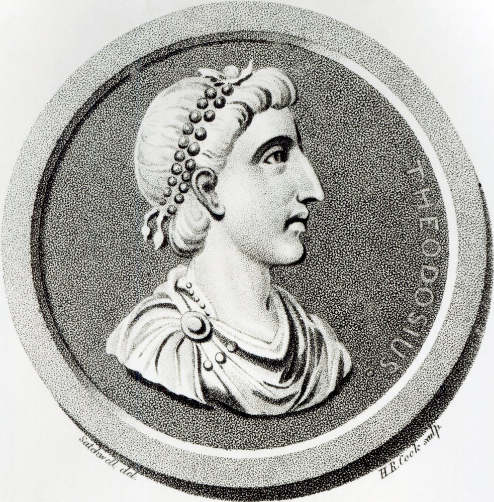 Portrait of Theodosius, from 