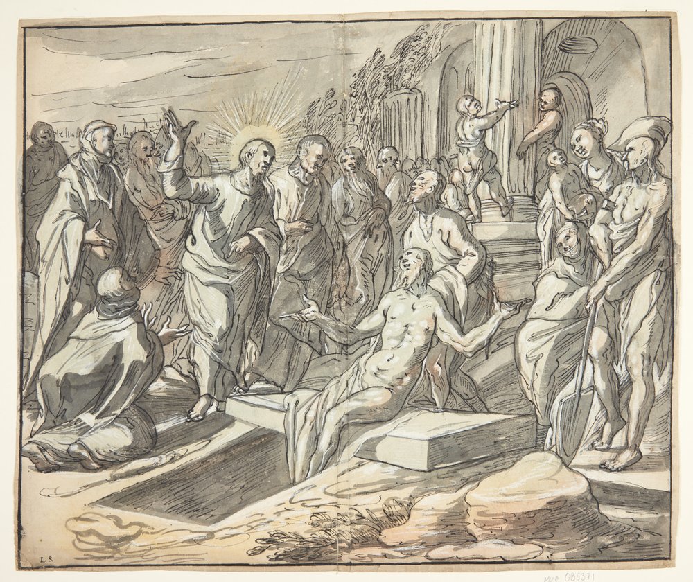 The Raising of Lazarus by Hermann Weyer: Buy fine art prints