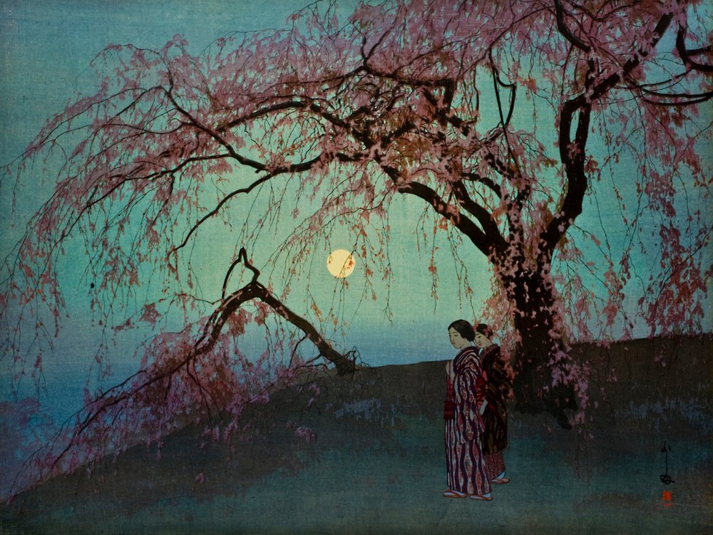Kumoi Cherry Trees by Hiroshi Yoshida