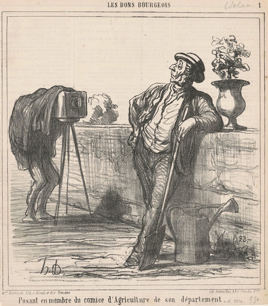 Posing as a Member of the Agricultural Committee... by Honoré Daumier