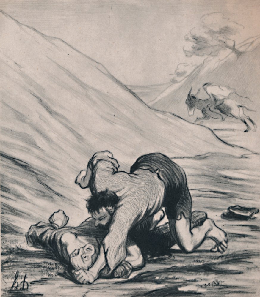 The Robbers and the Donkey, c.1860s, 1946 by Honoré Daumier