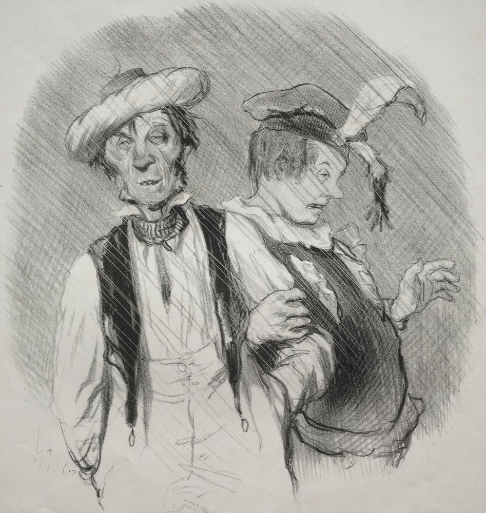 The beautiful days of life, plate 18: Mardi gras by Honoré Daumier