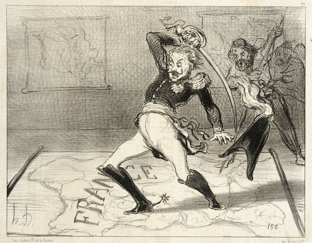 Emperor Nicholas Working in His Study by Honoré Daumier