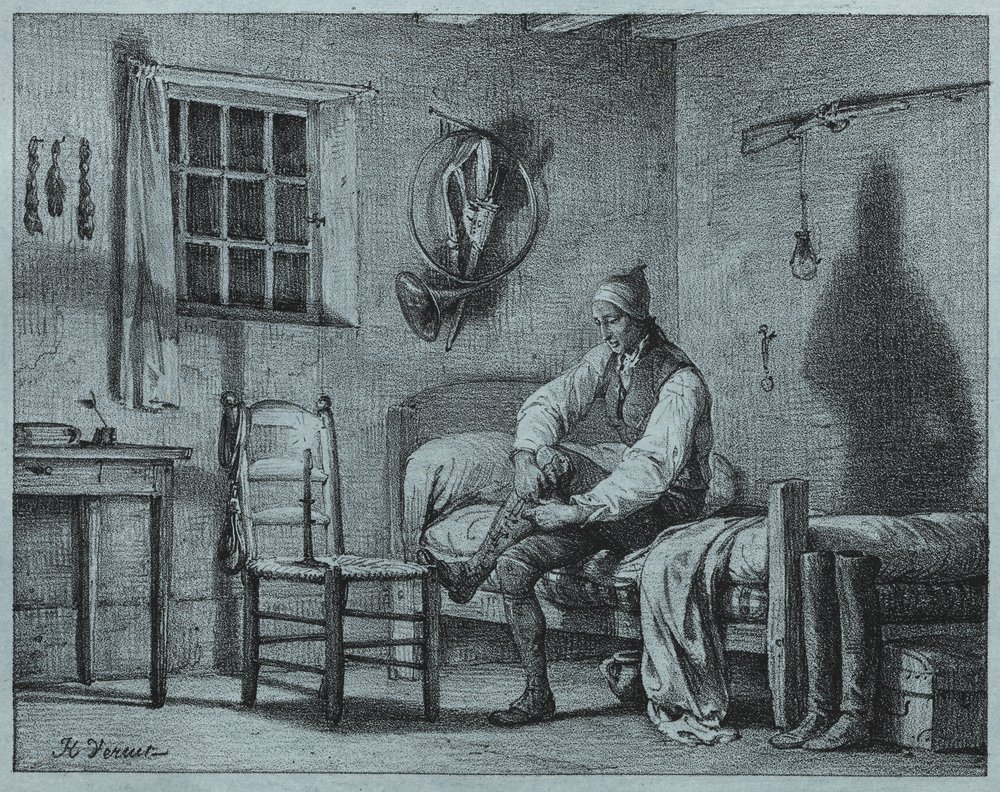The Man-Servant of Limier Rising from Bed