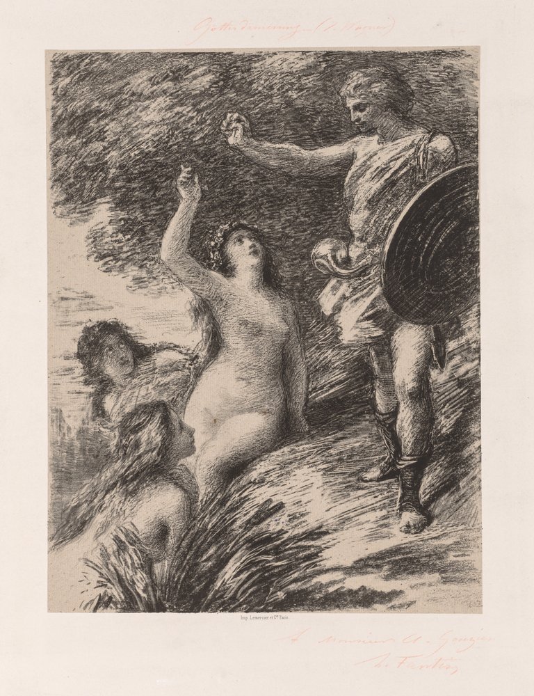 Siegfried and the Daughters of the Rhine, c. 1880 by Ignace Henri Jean Fantin-Latour