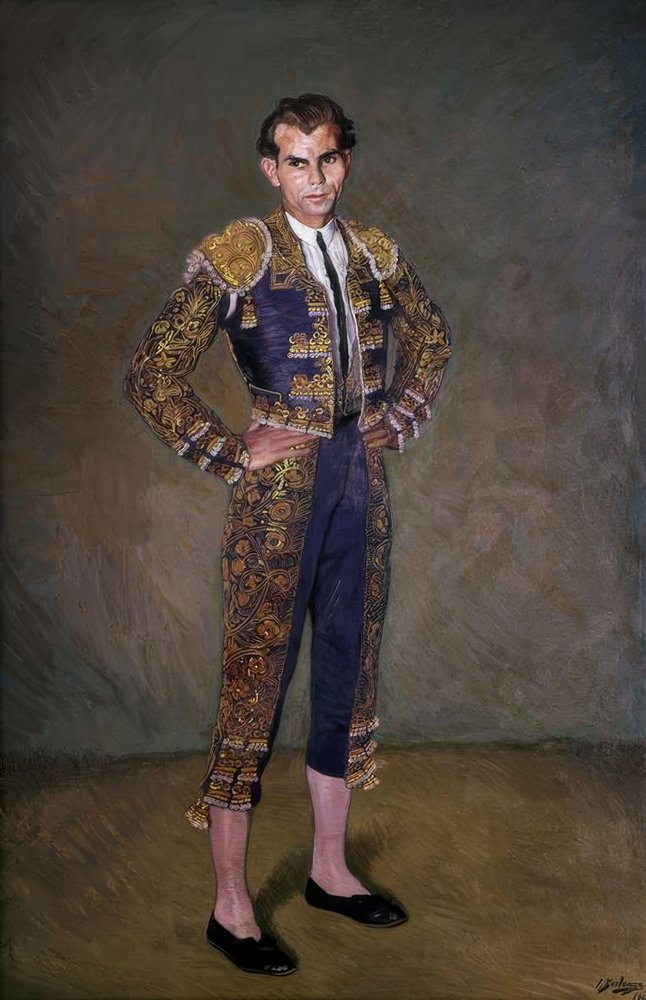 Domingo Ortega – 1945 – Spanish Painting – 20th Century by Ignacio Zuloaga y Zabaleta
