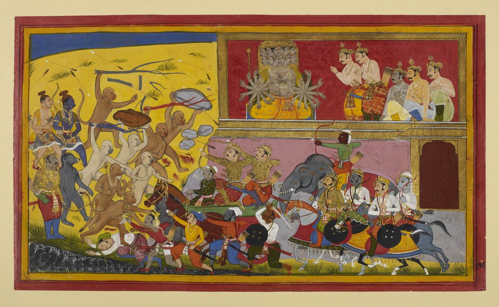 Ravana sends Kumbha, Nikumbha, and demons to battle monkeys, Rama and ...