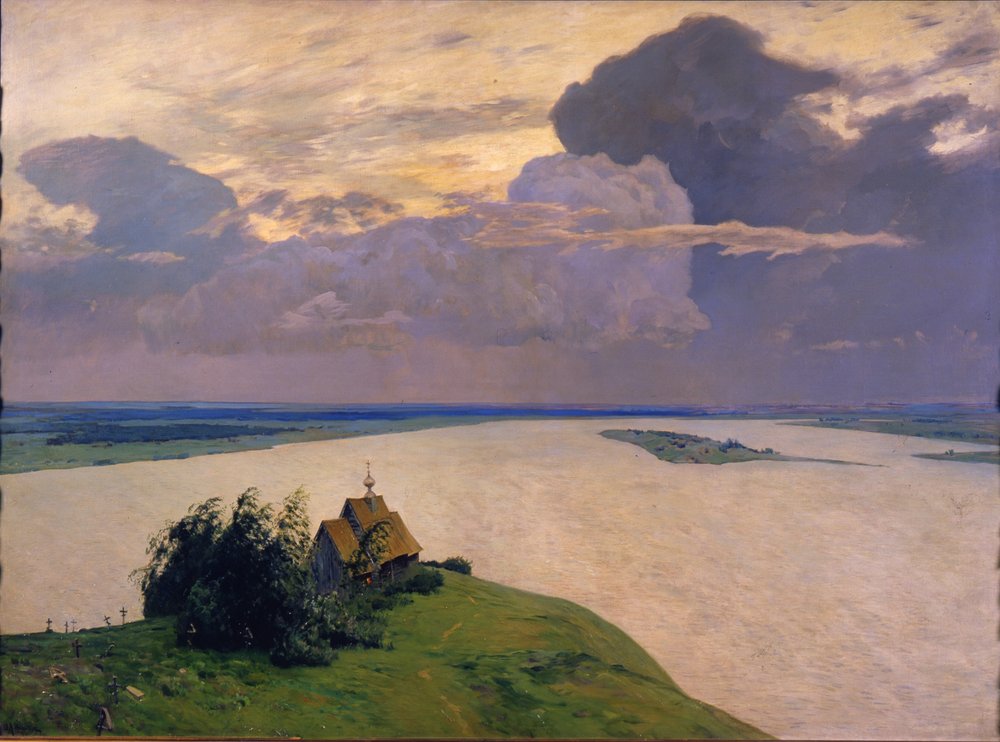 絵画 beyond peace Over Eternal Peace, 1894 by Isaak Ilyich Levitan