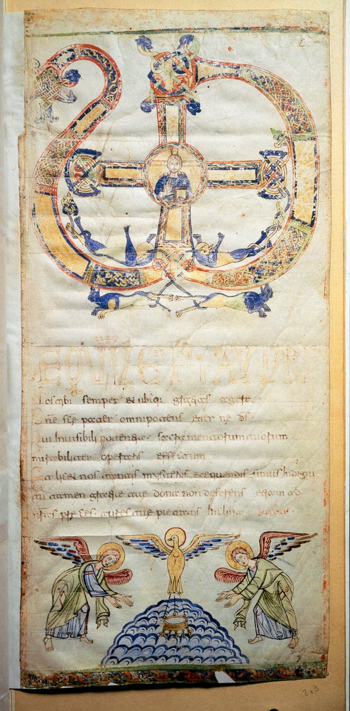 Page of a Pontifical Containing Prayers and Ceremonies