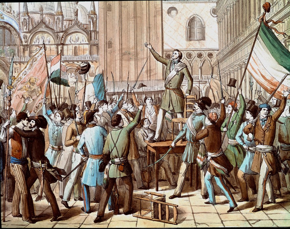 Representation of Daniele Manin, politician who led the Venice ...