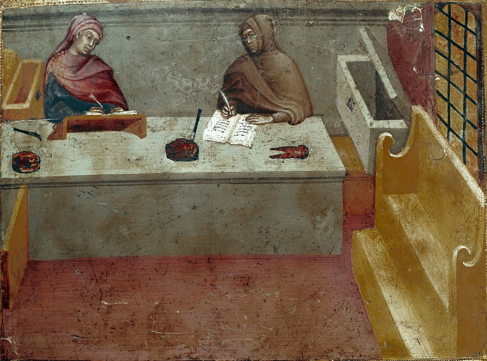 Representation of a camerlinguist, assistant of a copyist. Anonymous ...