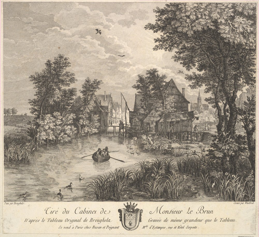 River Landscape after the painting in the cabinet of Mr. Poullain by JF Borgnet