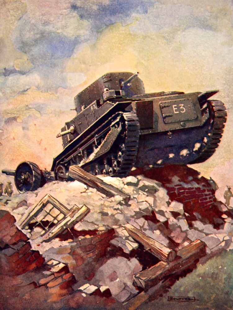 A First World War Tank by J. Allen (after) Shuffrey