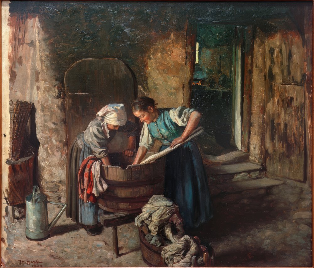 Washerwomen by Jacob Happ: Premium art reproduction
