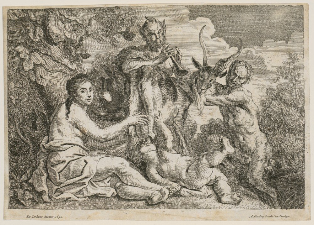 Jupiter Nourished by the Goat Amalthea by Jacob Jordaens